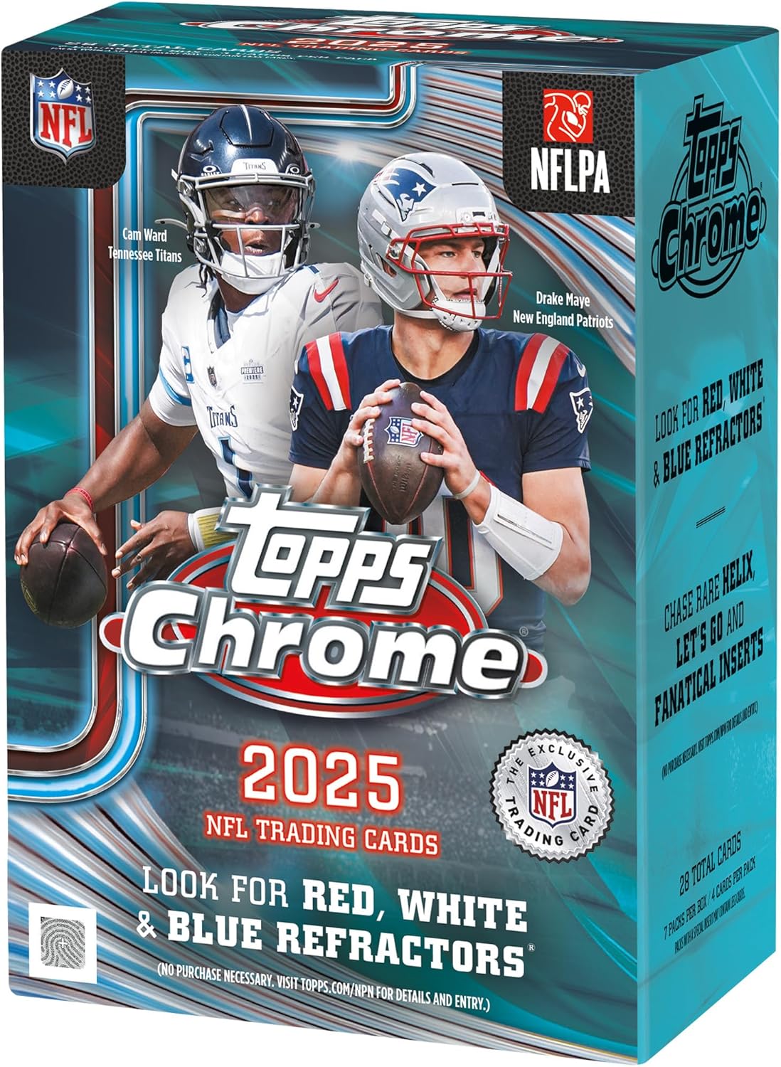 TOPPS 2025 Chrome Football - Factory Sealed - Value Box