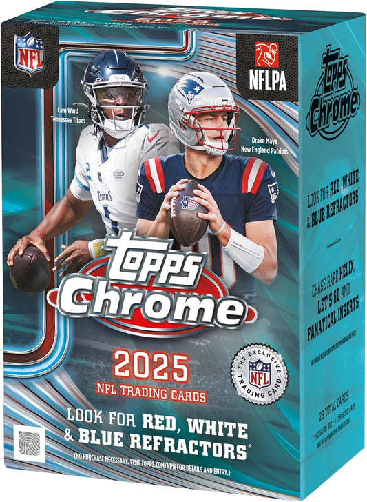 TOPPS 2025 Chrome Football - Factory Sealed - Value Box