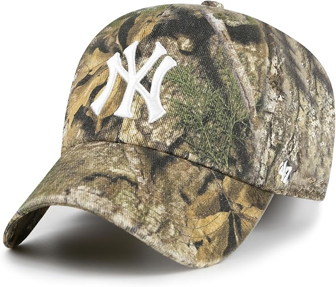 47 MLB New York Yankees Camo APX Adjustable Clean Up Hat - Green