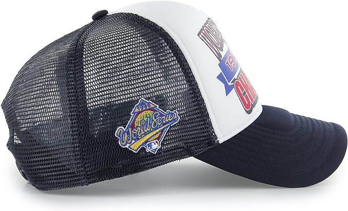 47 MLB New York Yankees Foam Champ Offside DT 1996 World Series Champions Trucker Adjustable Hat Black/White