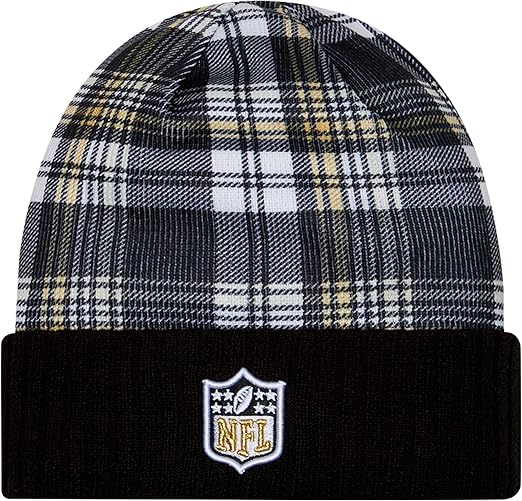 New Era Men's NFL New Orleans Saints Sideline Statement Cuffed Knit Hat- Black