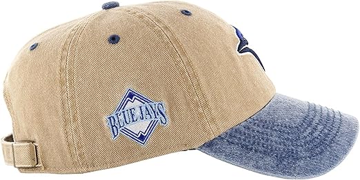 47 MLB Toronto Blue Jays Eldin Two-Tone Adjustable Clean Up Hat - Khaki/Blue