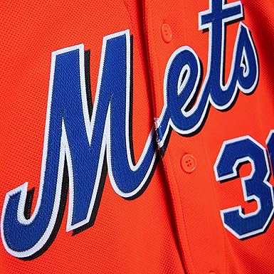 Mitchell & Ness MLB Authentic BP Button Front Mike Piazza New York Mets Mens Dark Orange Shirt - Dark Orange