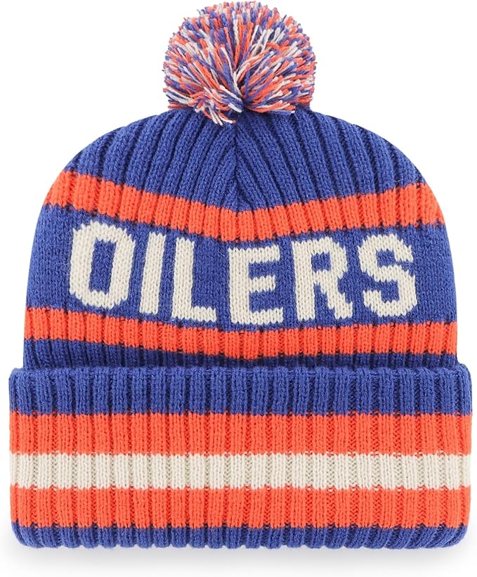47 NHL Edmonton Oilers Bering Cuff Knit Beanie - Blue/Orange