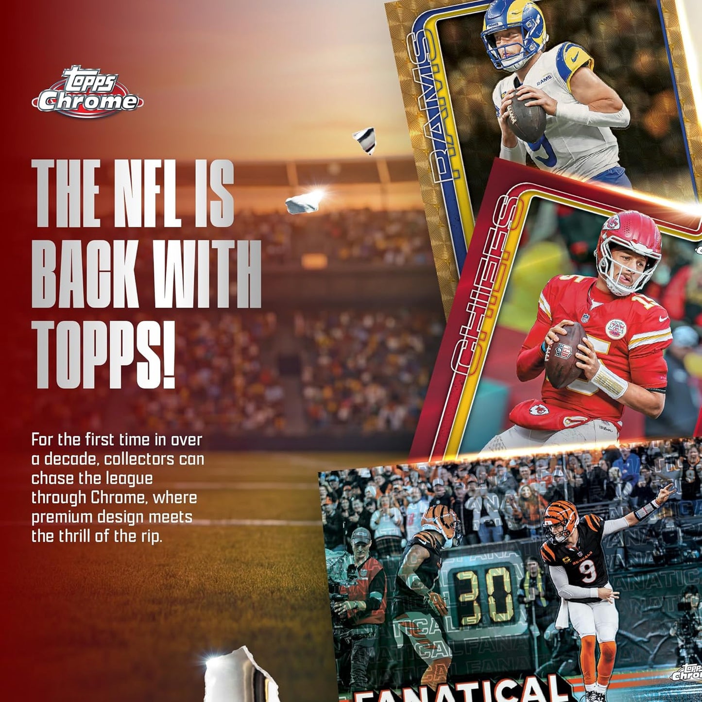 TOPPS 2025 Chrome Football - Factory Sealed - Value Box
