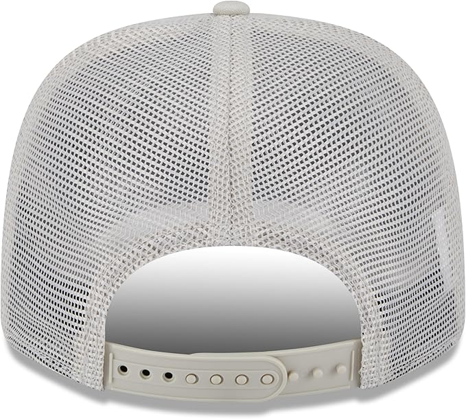 New Era NBA Miami Heat Canvas 9SEVENTY Trucker Stretch-Snap Adjustable Hat - Cream