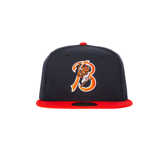 New Era Buffalo Bisons Navy and Red 59Fifty Fitted Hat (Jays Triple-A Team)