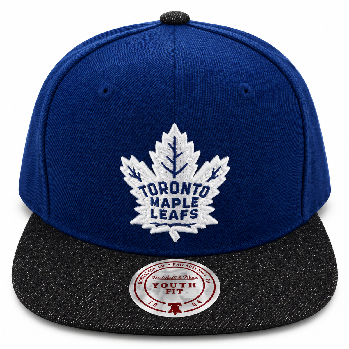 Mitchell & Ness NHL Toronto Maple Leafs Youth Snapback Hat – Blue/Black