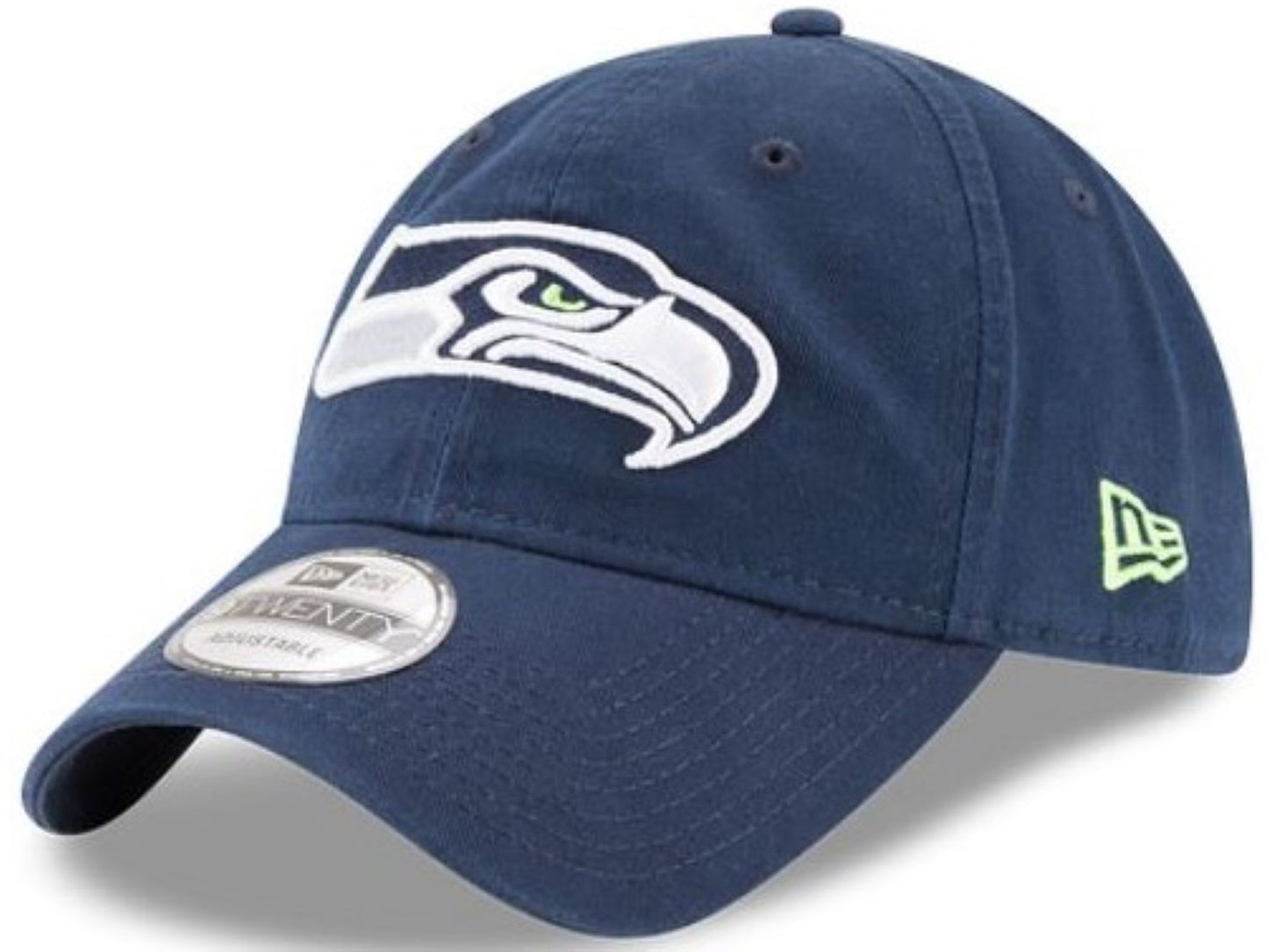 New Era NFL Seattle Seahawks Core Classic 9TWENTY Adjustable Hat - Navy Blue