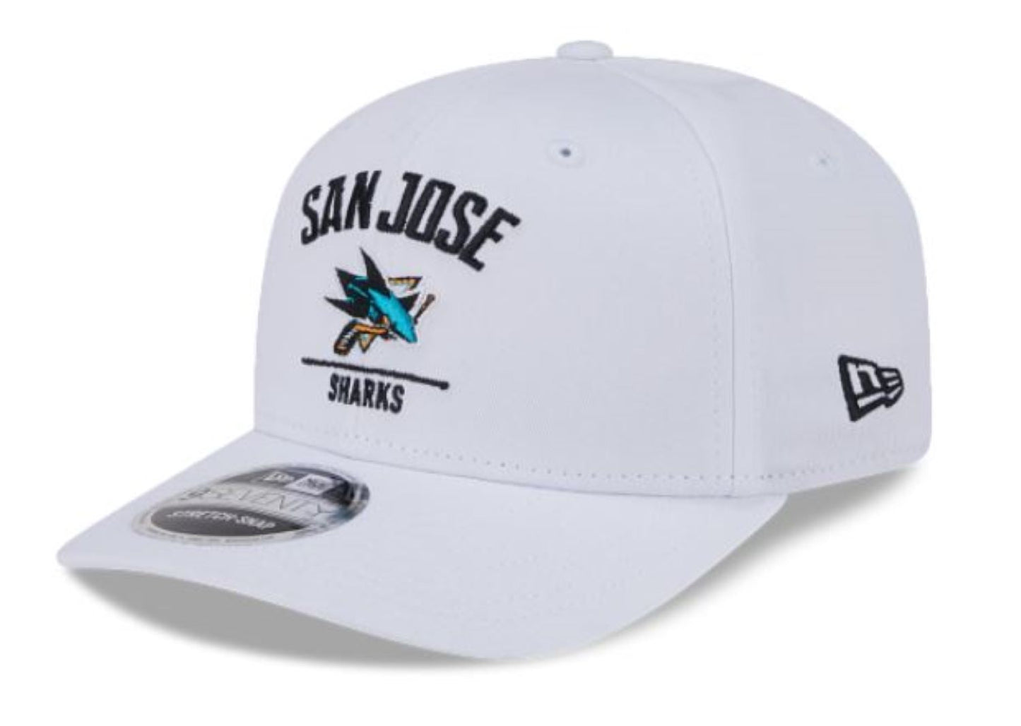 New Era 9SEVENTY NHL San Jose Sharks Adjustable Stretch-Snapback Hat - White