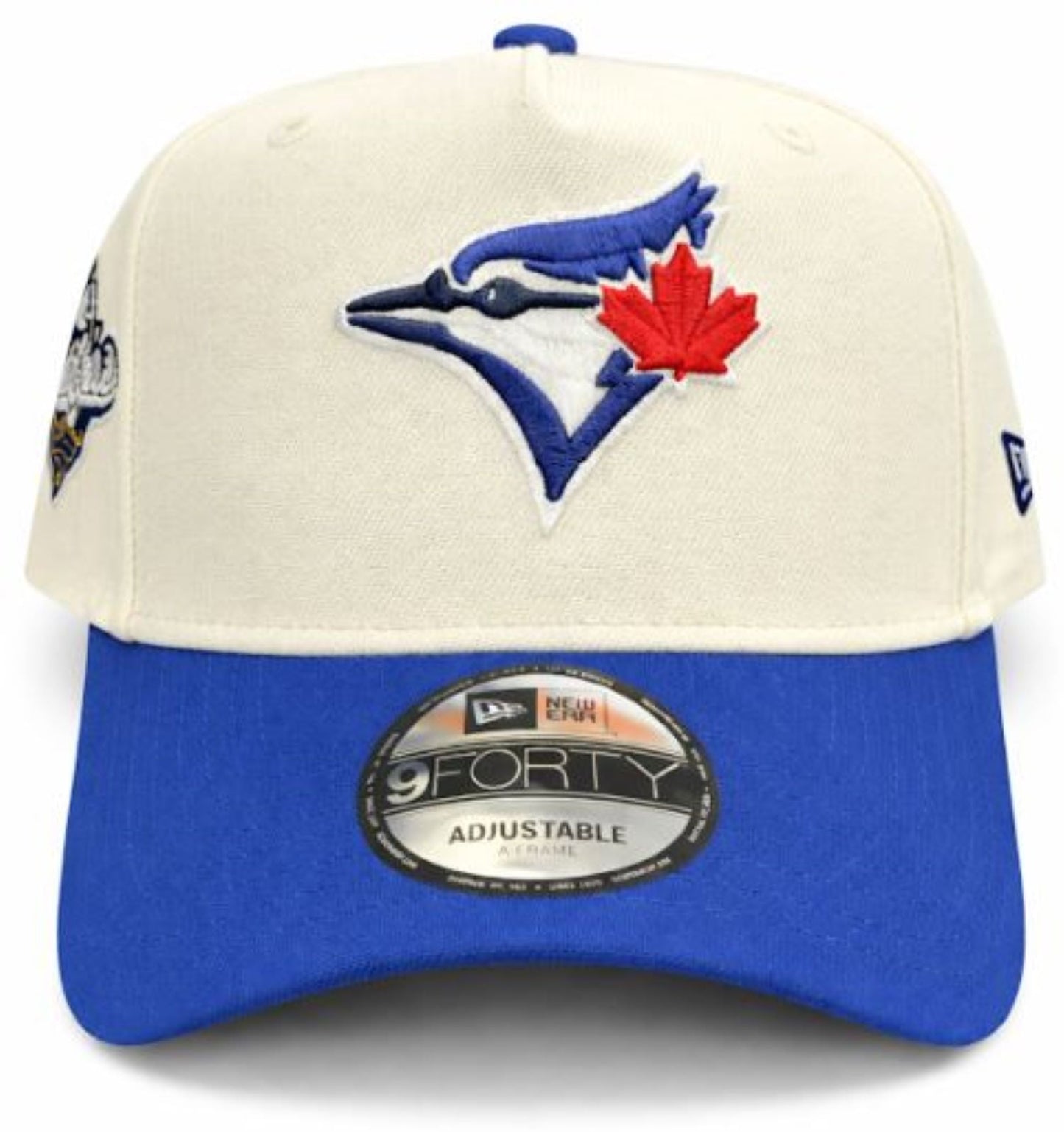 New Era MLB Toronto Blue Jays 2025 World Series 9FORTY A-Frame Adjustable Hat - Chrome/Blue