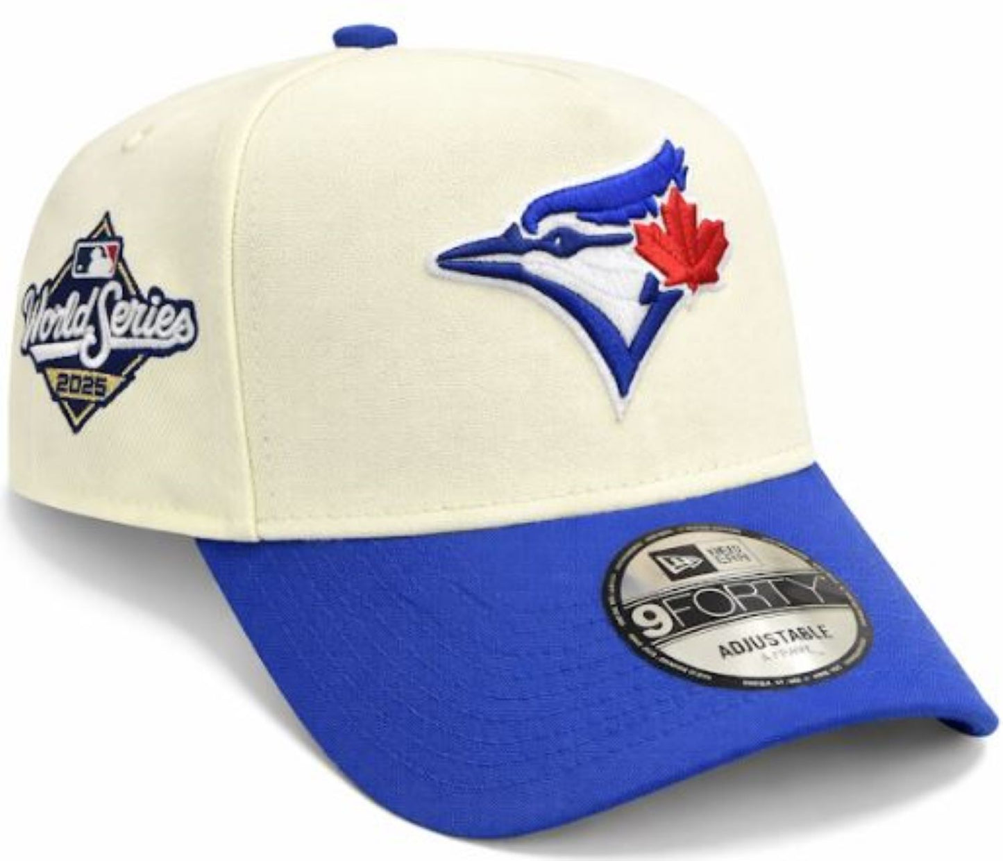New Era MLB Toronto Blue Jays 2025 World Series 9FORTY A-Frame Adjustable Hat - Chrome/Blue