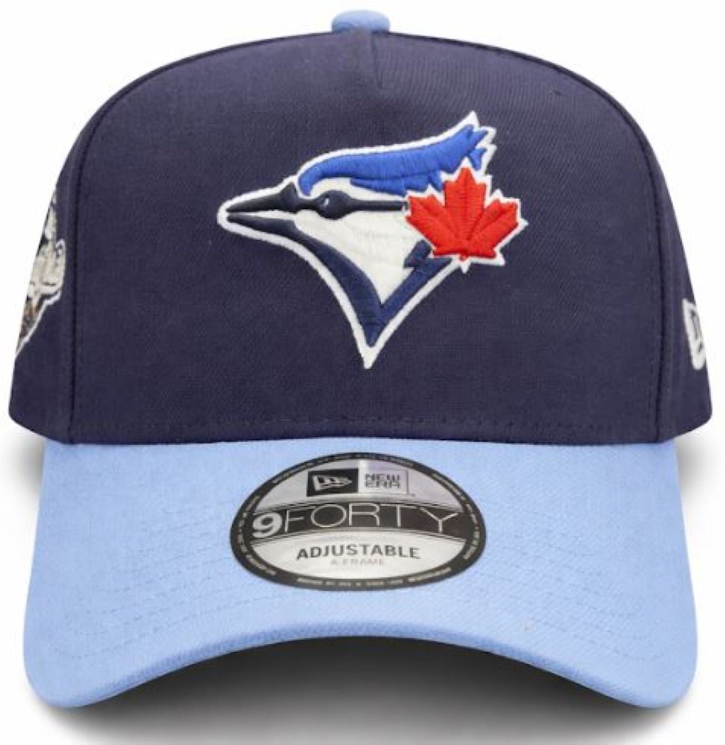 New Era MLB Toronto Blue Jays 2025 World Series 9FORTY A-Frame Adjustable Hat - Navy/Powder Blue