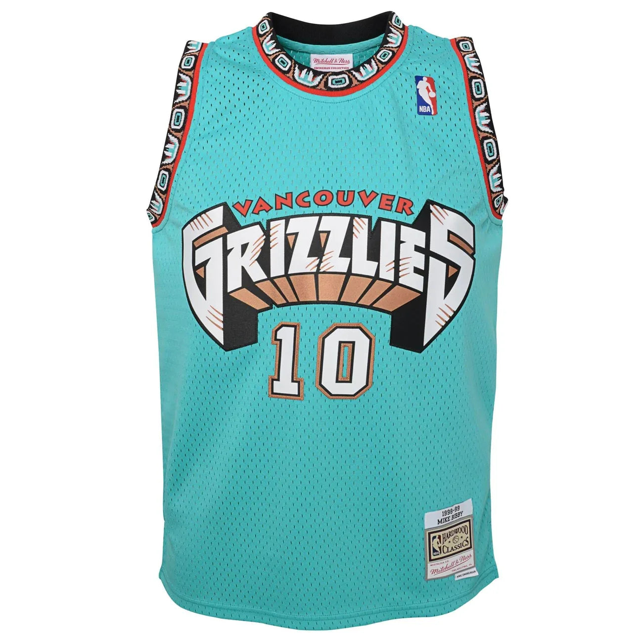 Mitchell & Ness Youth Mike Bibby Vancouver Grizzlies #10 HWC NBA Swingman Jersey