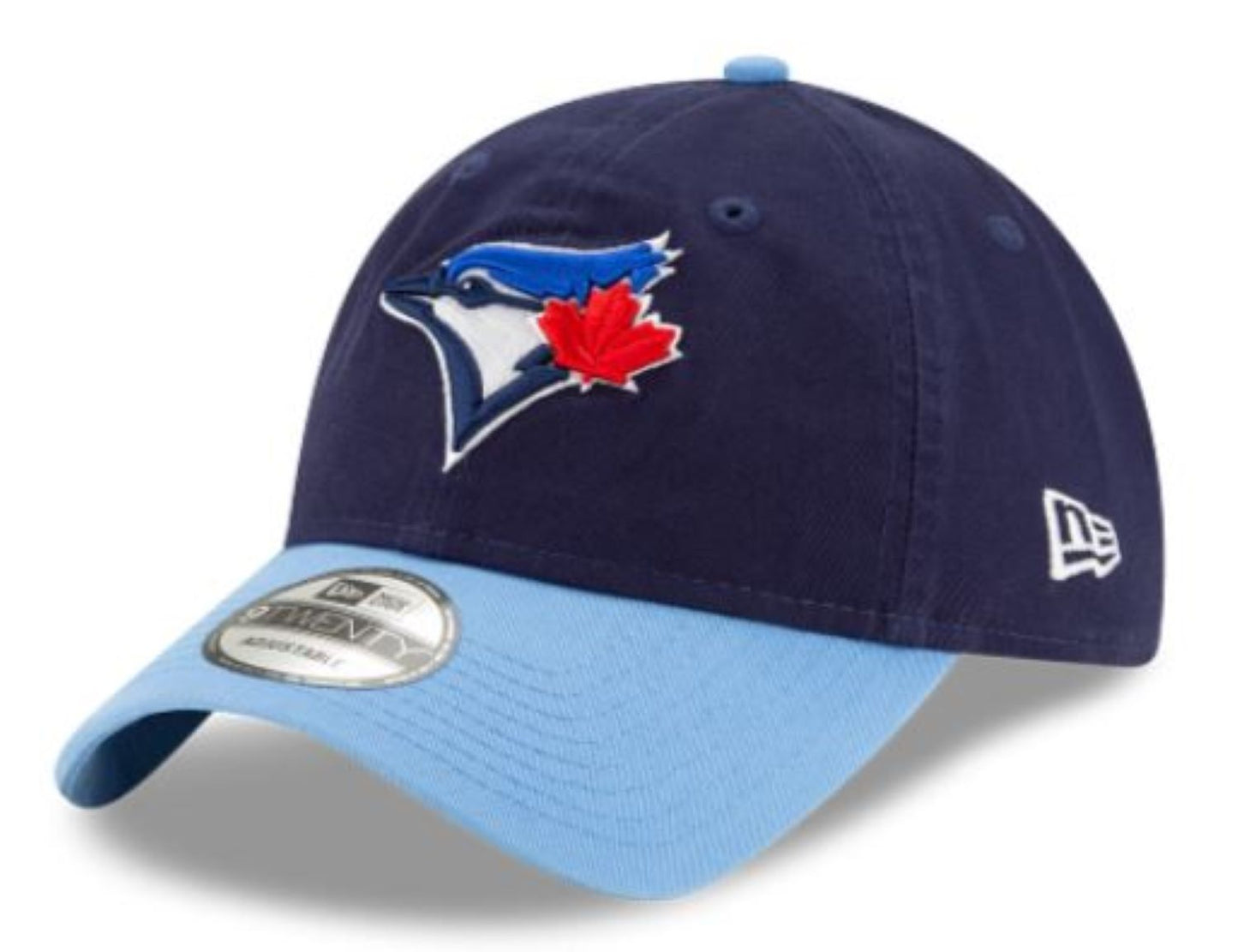 New Era 9TWENTY MLB Toronto Blue Jays 50th Anniversary Side Patch Alternate 4 Two Tone Player Replica Adjustable Hat - Navy/Powder Blue