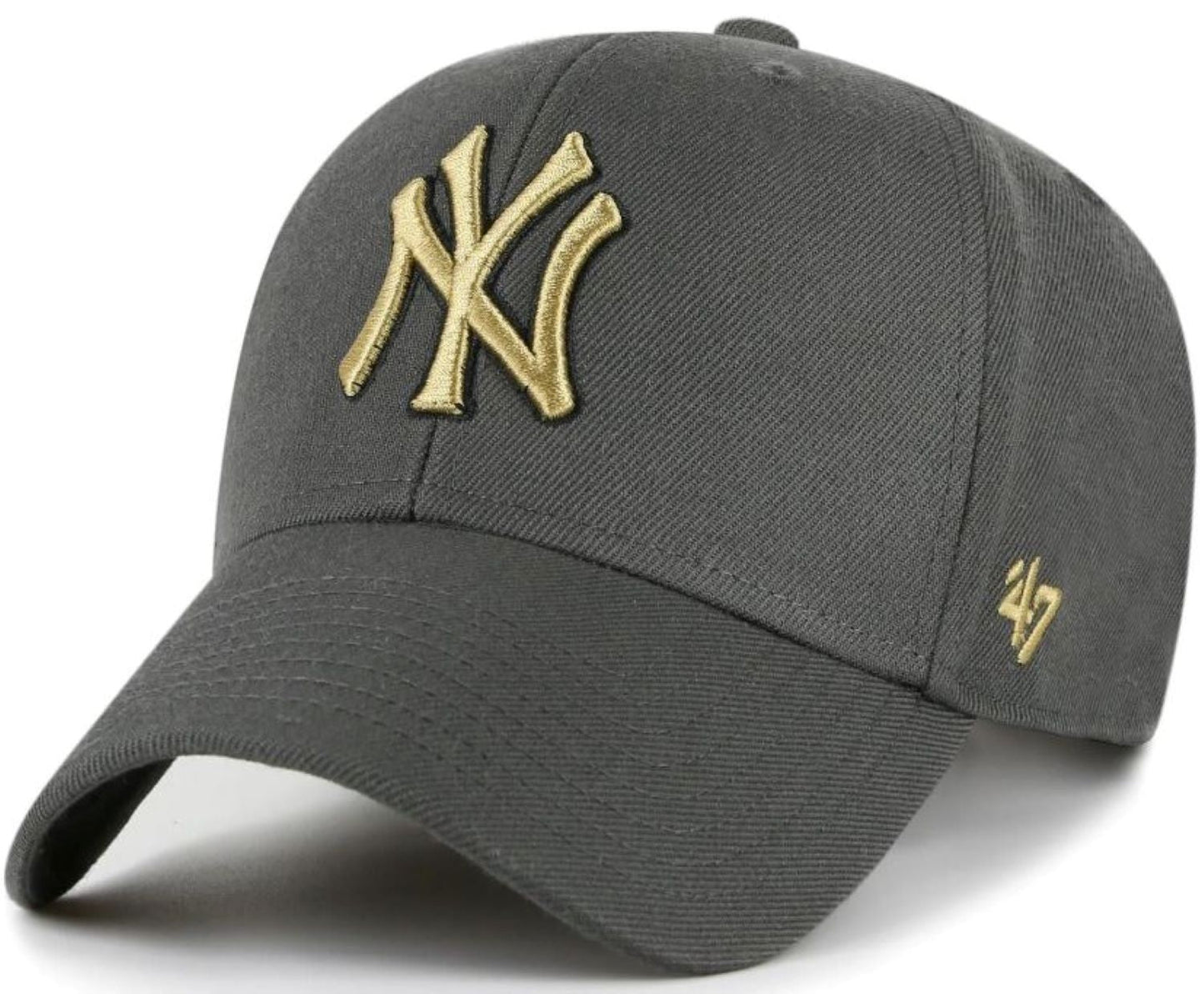 47 MVP MLB New York Yankees Smoke Show Adjustable Snapback Hat - Charcoal/Gold