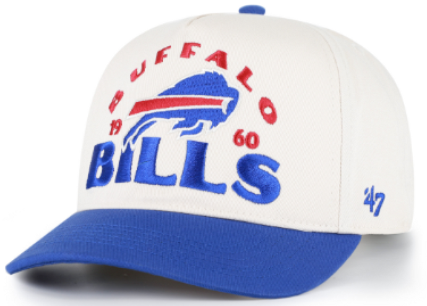 ’47 NFL Buffalo Bills Arcitext Hitch RF Adjustable Hat - White/Blue