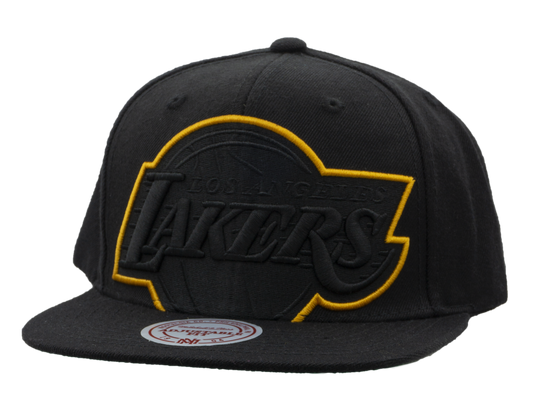 Mitchell & Ness Men's NBA Los Angeles Lakers Black Dynamic Snapback Cap