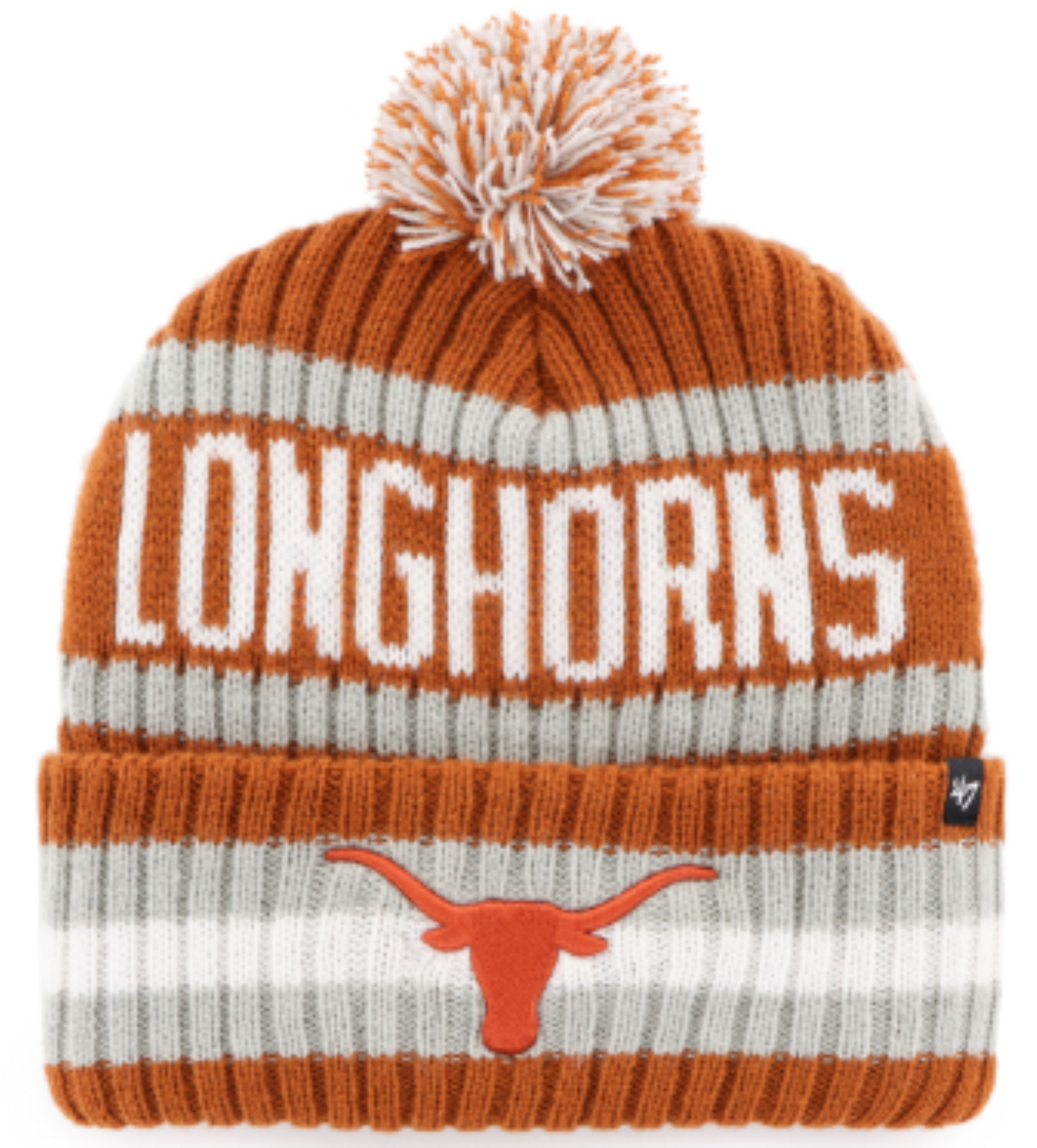 47 NFL Texas Longhorns Bering Cuff Knit Hat Toque - Orange/Grey