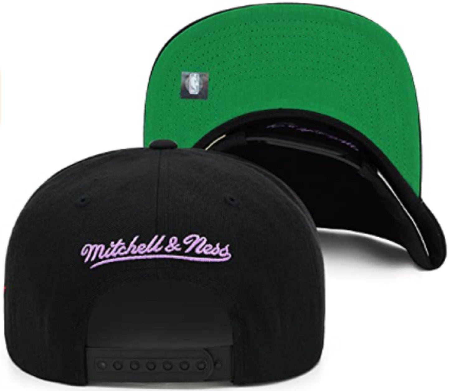 Men's Toronto Raptors Mitchell & Ness Black Wool Snapback Hat