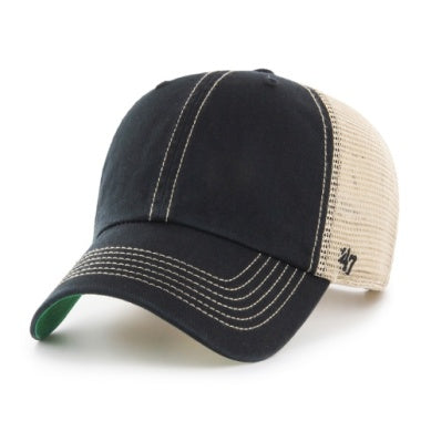 47 Classic Black Trawler Mesh Adjustable Cap - Blank