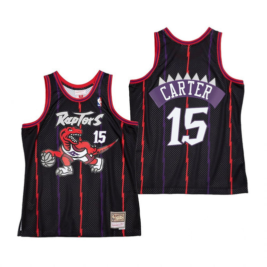 Men's Toronto Raptors Vince Carter #15 Black Mitchell N Ness Swingman Player Jersey