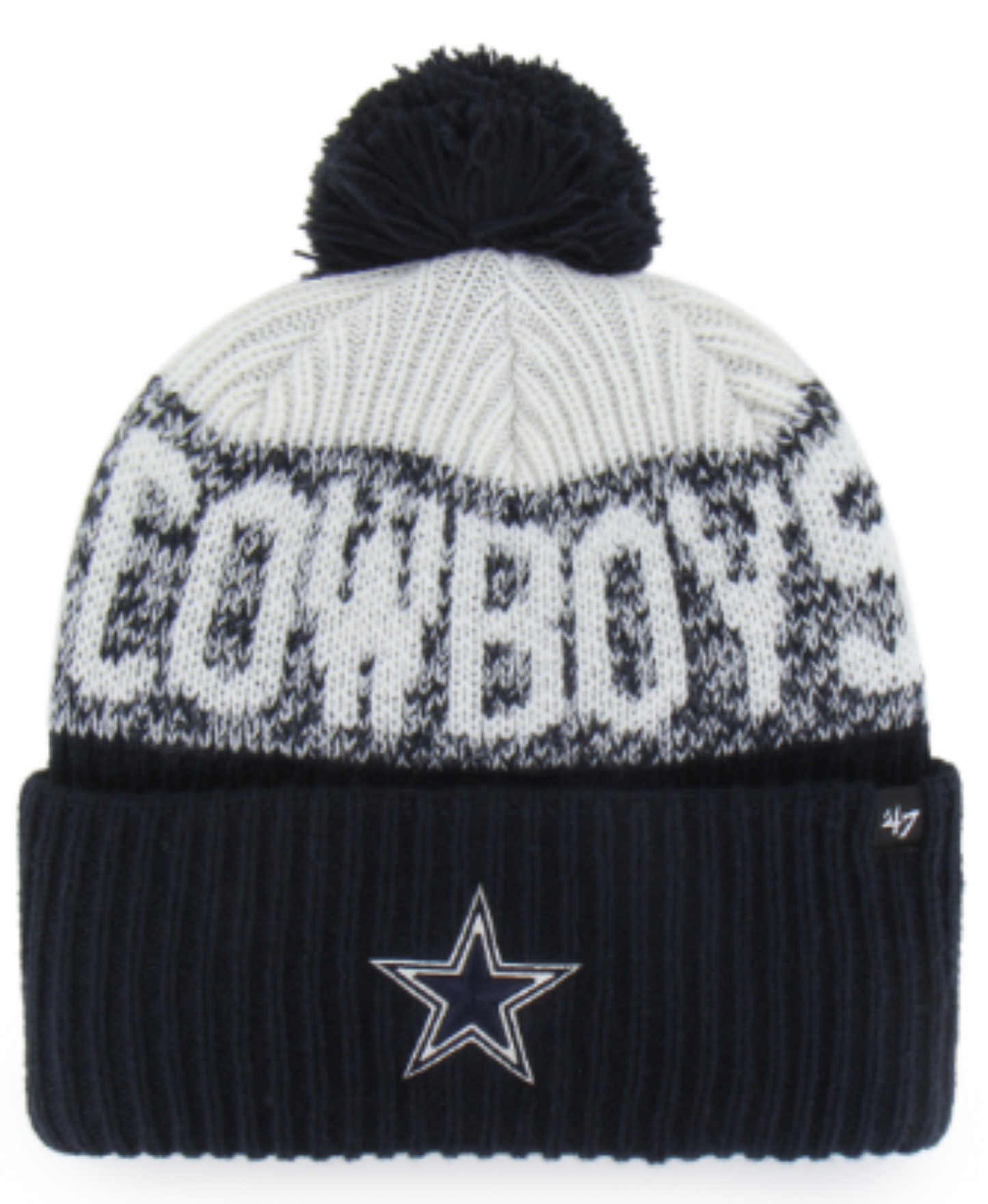 47 NFL Bone Chill Cuff Knit Beanie with Pom
