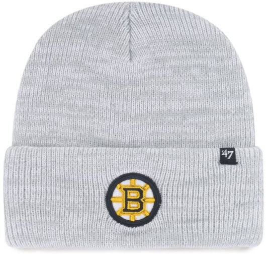 47 NHL Boston Bruins Brain Freeze Cuff Knit Beanie - Grey