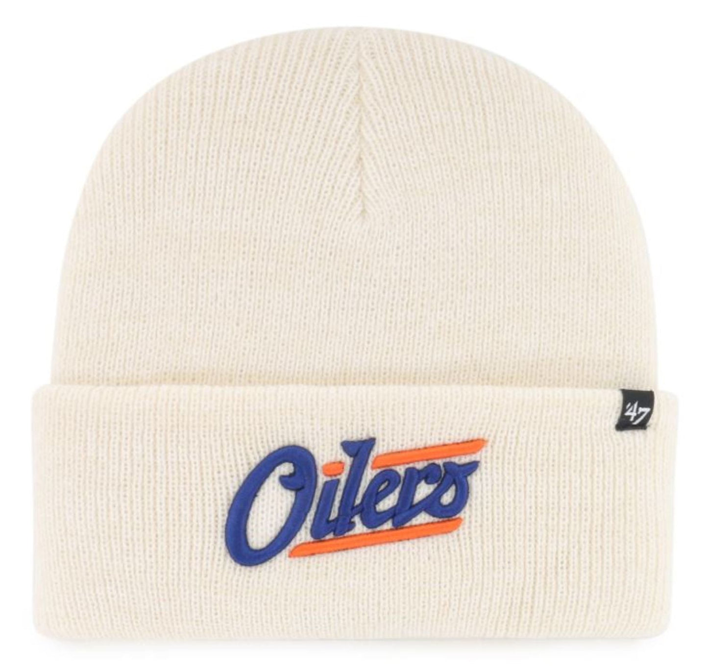 47 NHL Edmonton Oilers Brain Freeze Cuff Knit Beanie - Off White