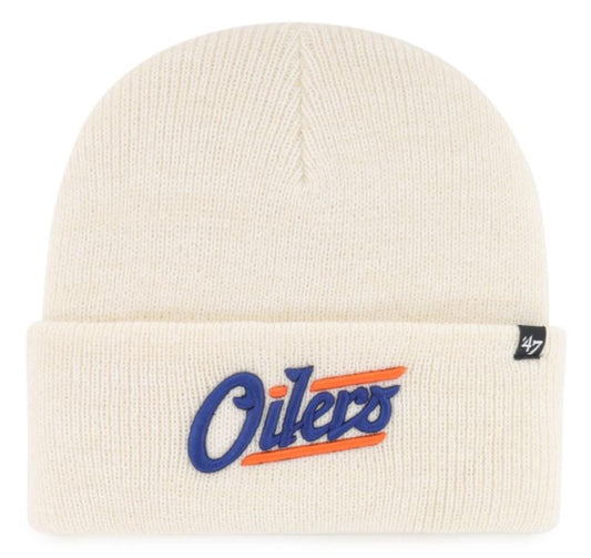 47 NHL Edmonton Oilers Brain Freeze Cuff Knit Beanie - Off White