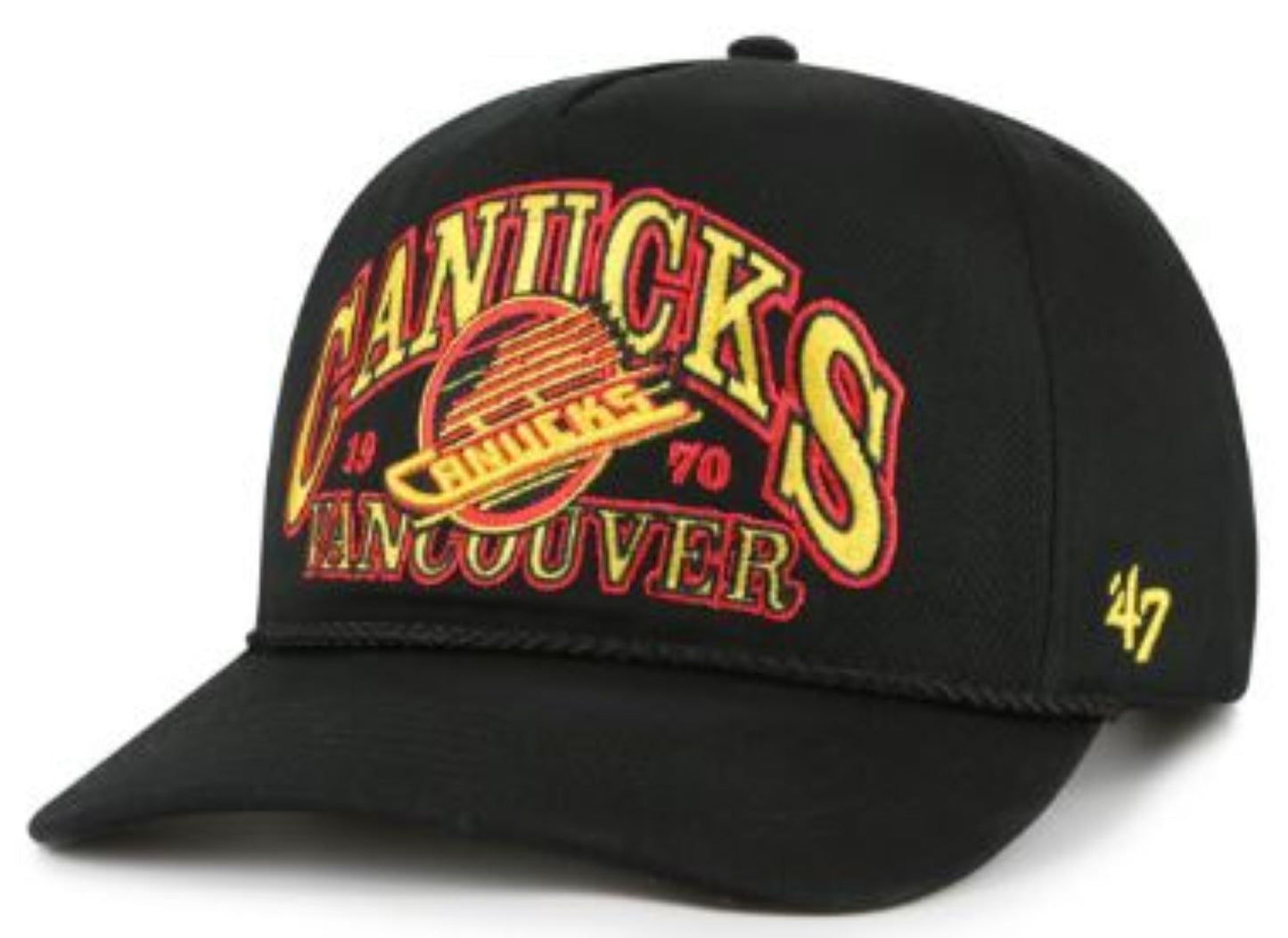47 NHL Vancouver Canucks Break Wood Hitch Adjustable Hat - Black