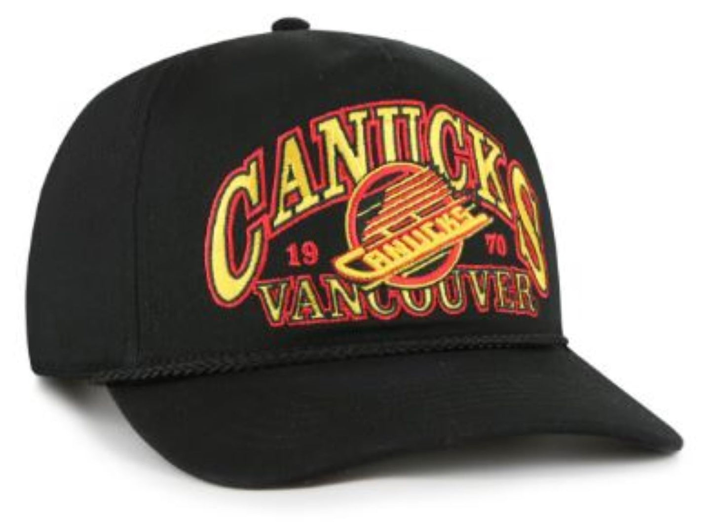 47 NHL Vancouver Canucks Break Wood Hitch Adjustable Hat - Black