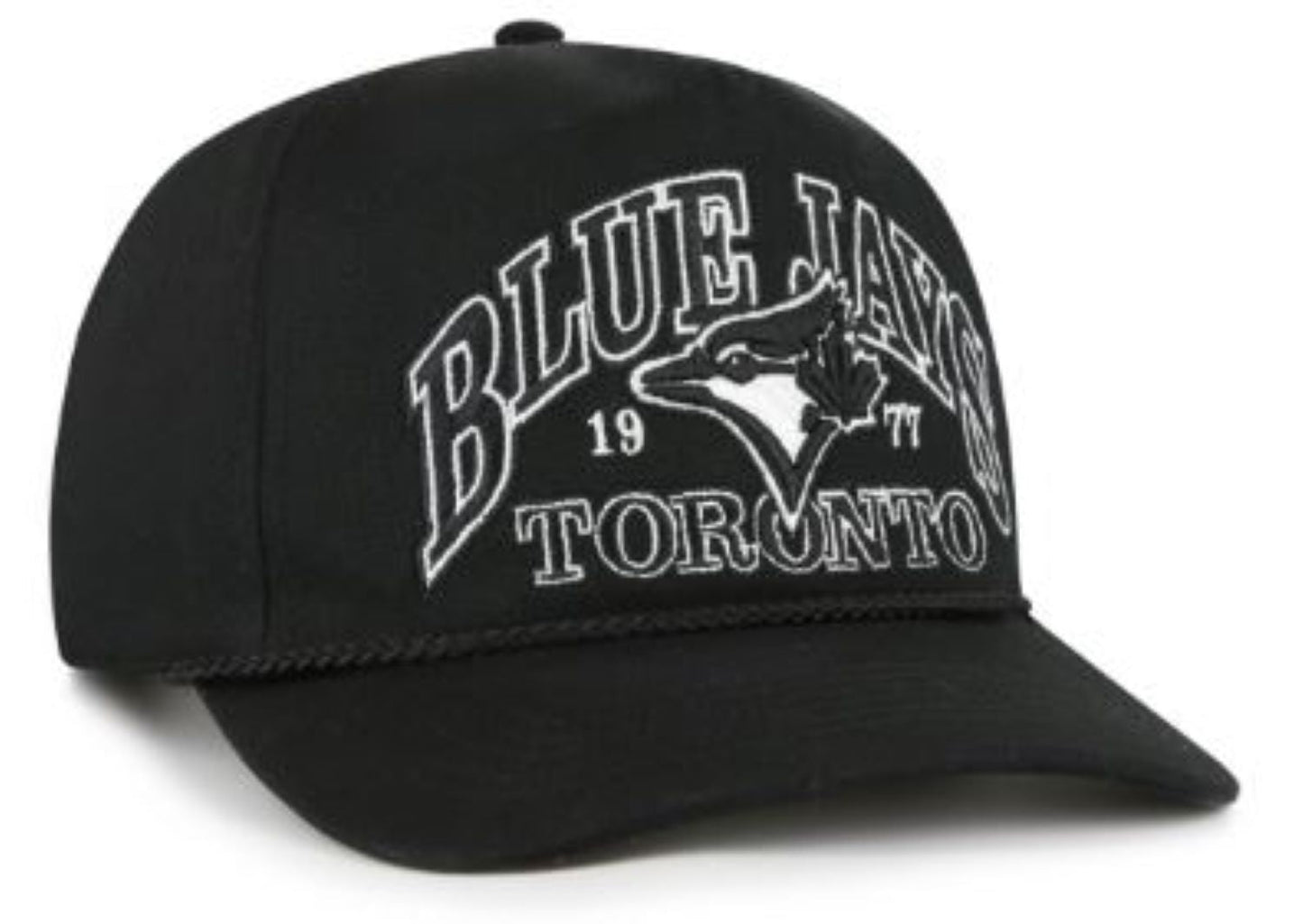 47 MLB Toronto Blue Jays Break Wood Hitch Adjustable Hat - Black