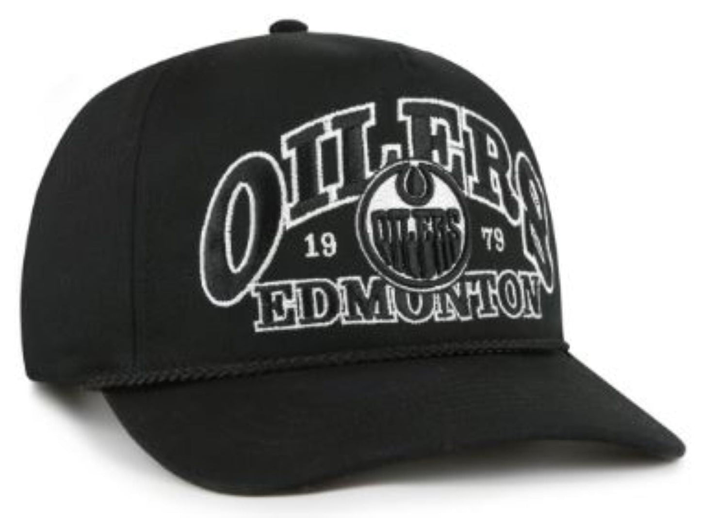 47 NHL Edmonton Oilers Break Wood Hitch Adjustable Hat - Black