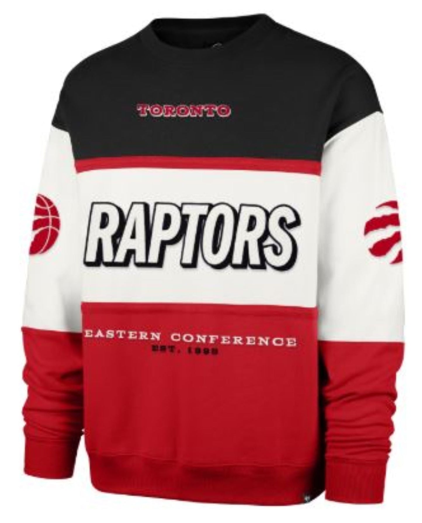 '47 NBA Toronto Raptors Breeze By Maximalist Crewneck - Red/White