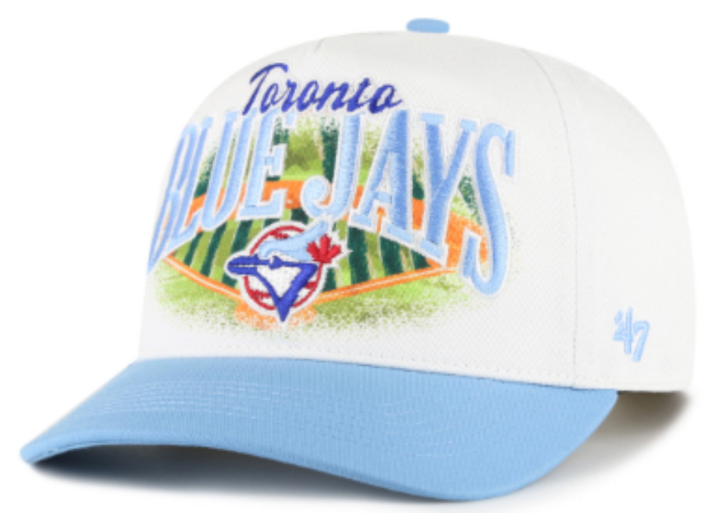47 MLB Toronto Blue Jays Brush Park Hitch Adjustable Hat - White/Powder Blue