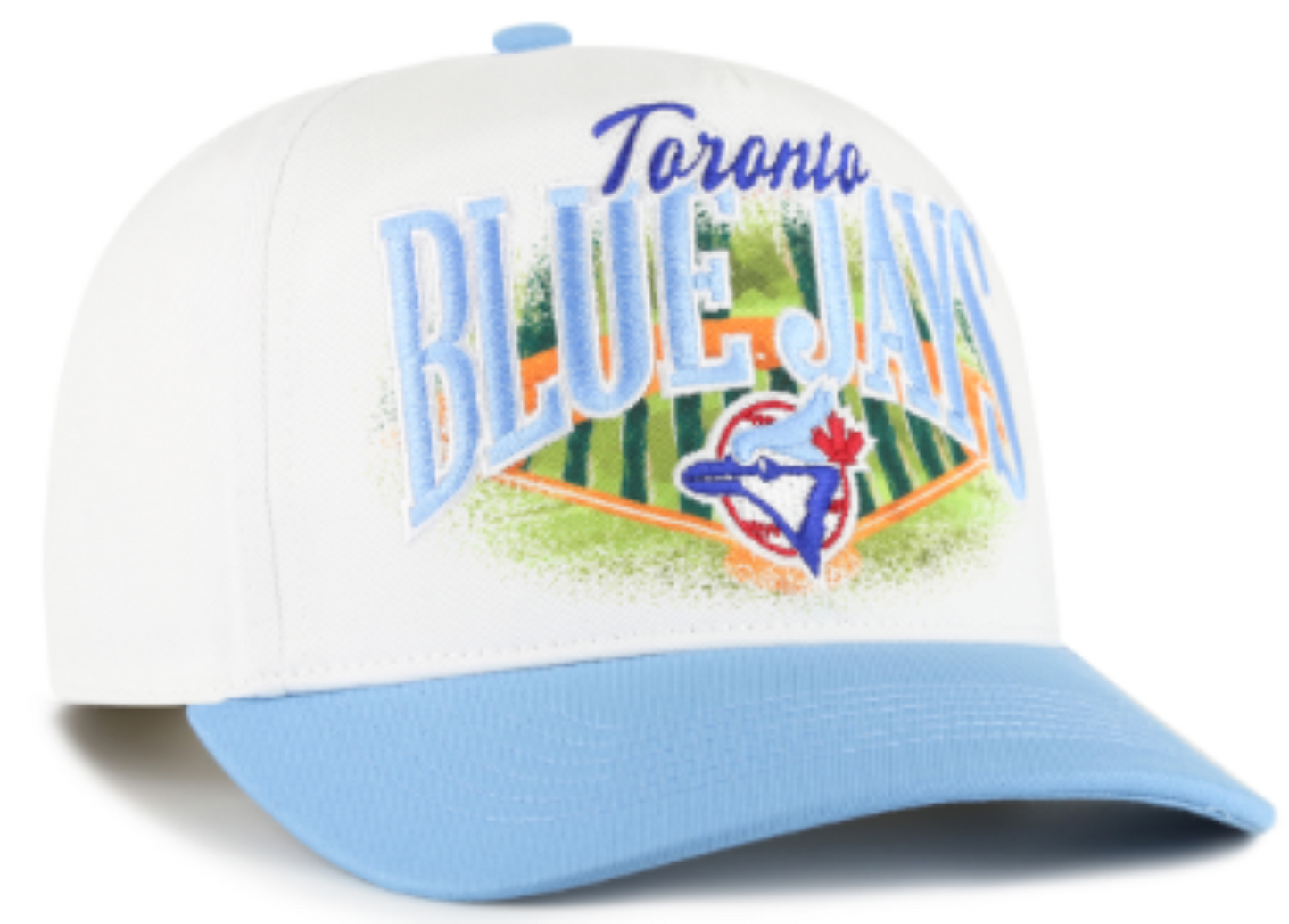 47 MLB Toronto Blue Jays Brush Park Hitch Adjustable Hat - White/Powder Blue