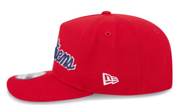New Era NHL Montreal Canadiens 9FIFTY A-Frame Script Adjustable Snapback Hat - Red