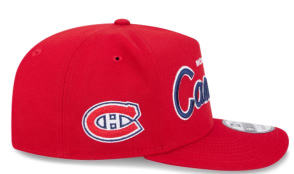 New Era NHL Montreal Canadiens 9FIFTY A-Frame Script Adjustable Snapback Hat - Red