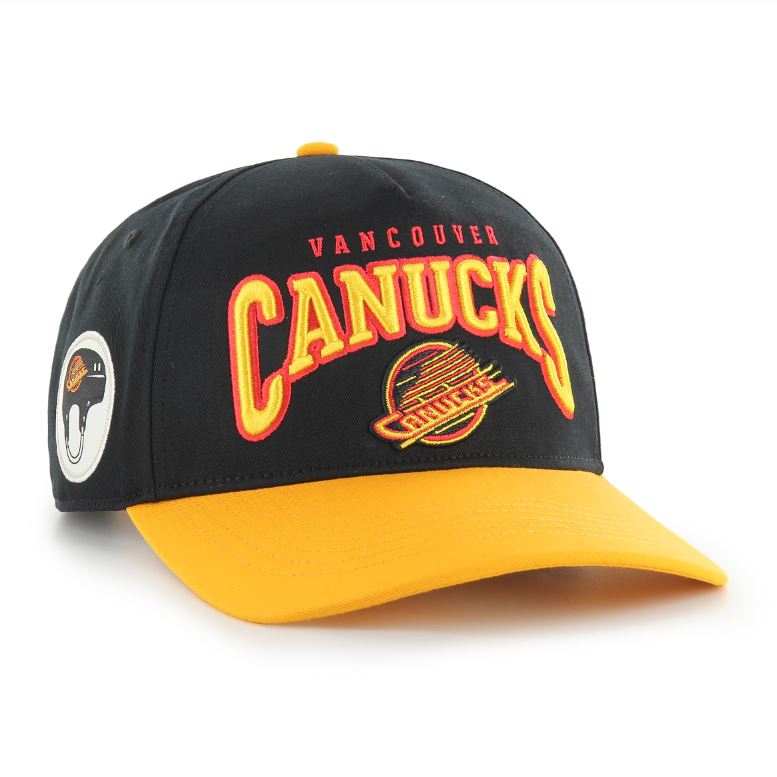 47 NHL Vancouver Canucks Hard Hat Arch Hitch Snapback - Black/Yellow