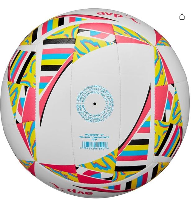 Colorful volleyball with a white background