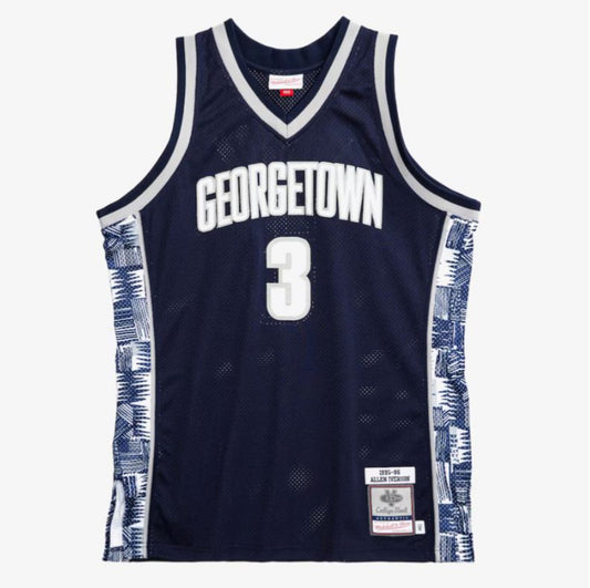 Mitchell & Ness NCAA Allen Iverson Georgetown Hoyas 1995/96 AUTHENTIC Jersey - Navy