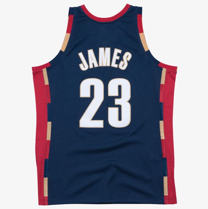 Mitchell & Ness Men's NBA Cleveland Cavaliers LeBron James 2008-09 Hardwood Classics Swingman Jersey - Navy