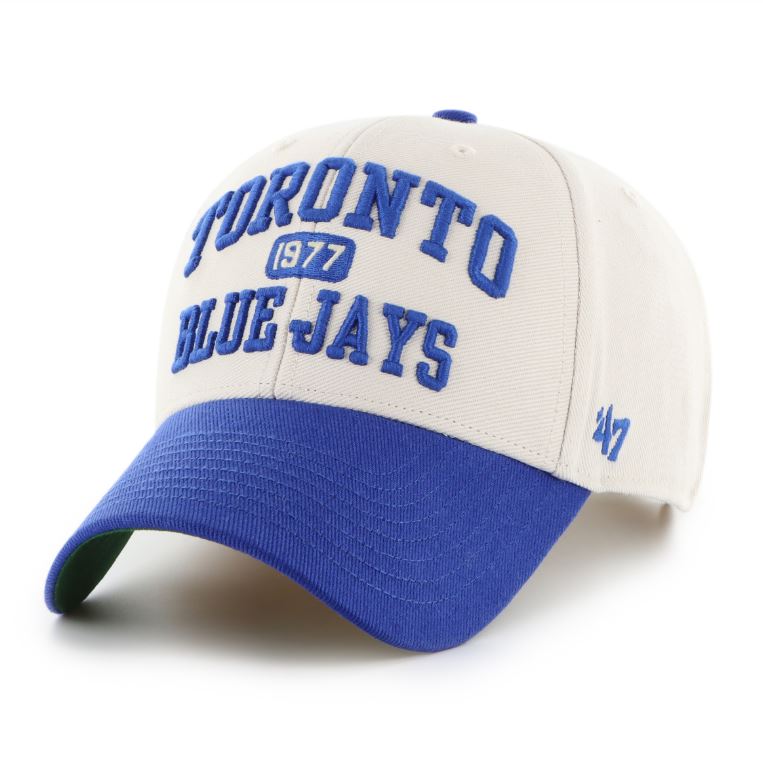 '47 MLB Toronto Blue Jays MVP Broke Line Adjustable Hat - White/Blue