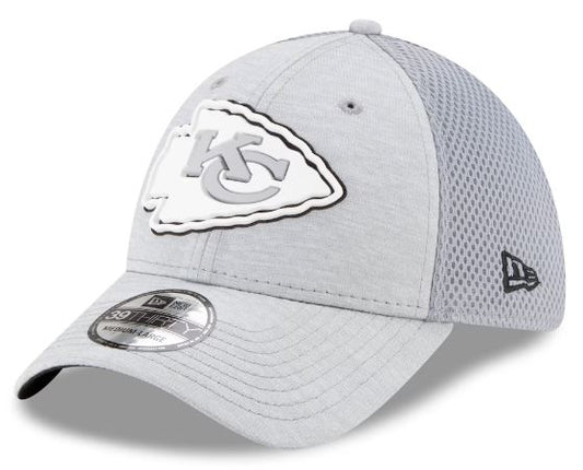 Kansas City Chiefs New Era Rubber Front 39THIRTY Flex Hat - Gray