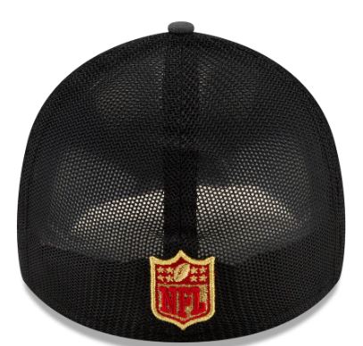 Men's New Era Graphite/Scarlet San Francisco 49ers 2021 NFL Draft Trucker 39THIRTY Flex Hat