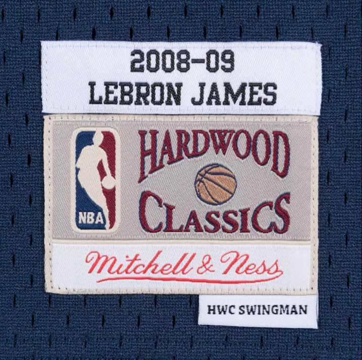 Mitchell & Ness Men's NBA Cleveland Cavaliers LeBron James 2008-09 Hardwood Classics Swingman Jersey - Navy
