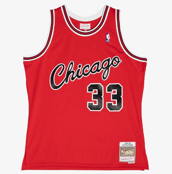 Mitchell & Ness Men's NBA Chicago Bulls Scottie Pippen 2003-04 Hardwood Classics Swingman Jersey - Red