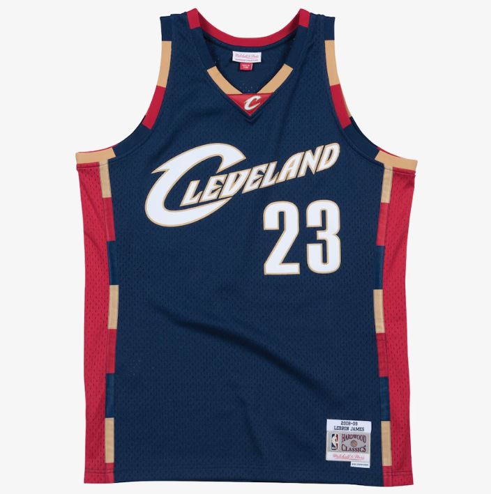 Mitchell & Ness Men's NBA Cleveland Cavaliers LeBron James 2008-09 Hardwood Classics Swingman Jersey - Navy