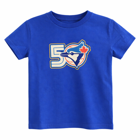 Genuine Merchandise MLB Toronto Blue Jays Toddler & Youth 50 Seasons Anniversary T-Shirt - Royal Blue
